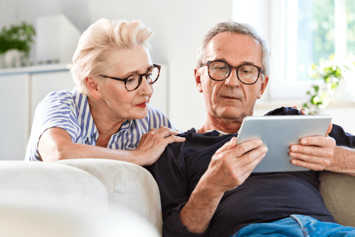 Older Couple with Tablet